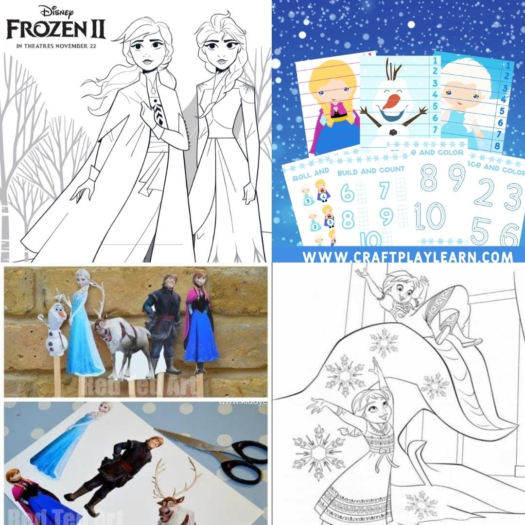 frozen colouring pages free printable