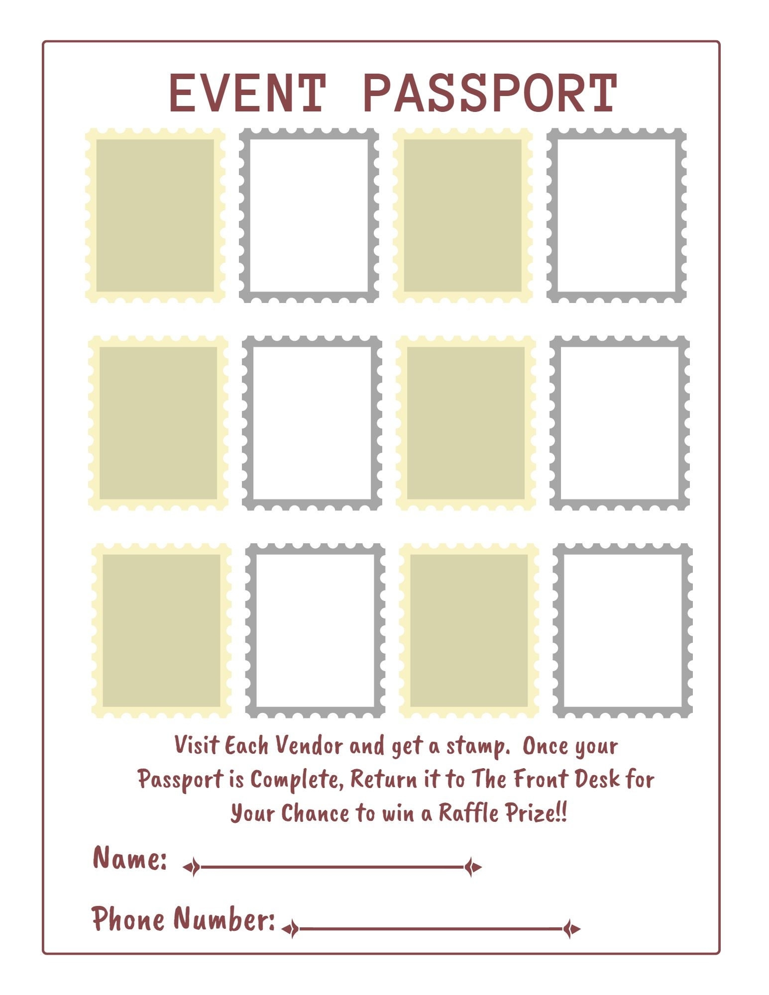 printable event passport template