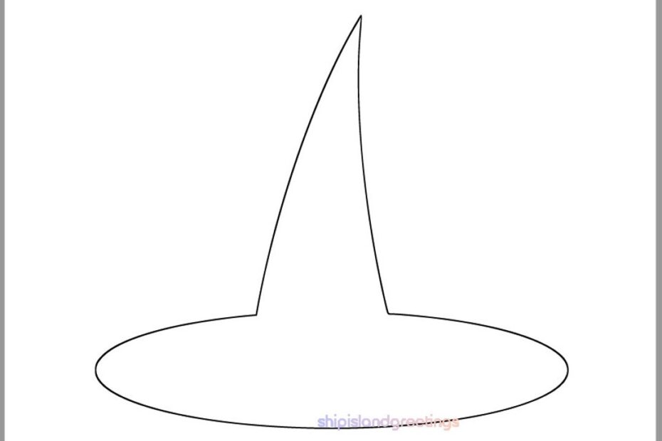8 Inch Witch Hat Template printable Template halloween Crafts coloring Page halloween Template instant Download witch Cutout halloween Party Etsy