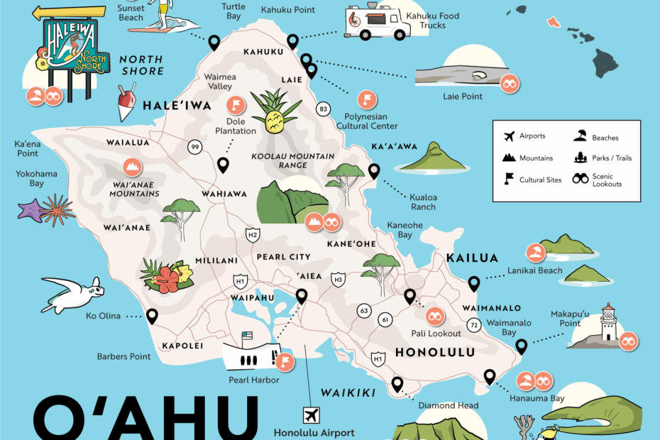 8 Oahu Maps With Points Of Interest