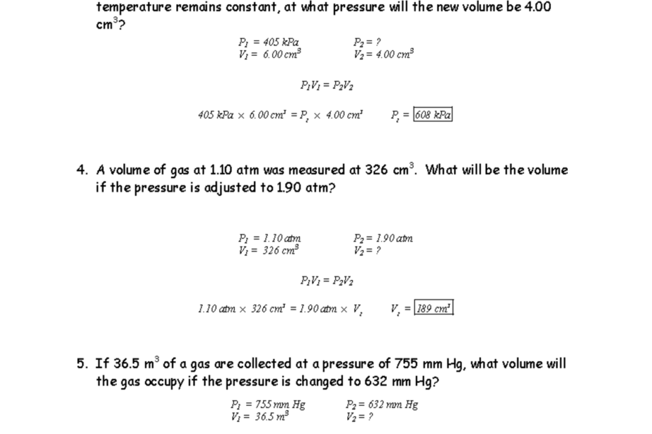 9 14a b Boyles Law And Charless Law Wkst Key Worksheet Boyle s Law And Charles s Law Studocu