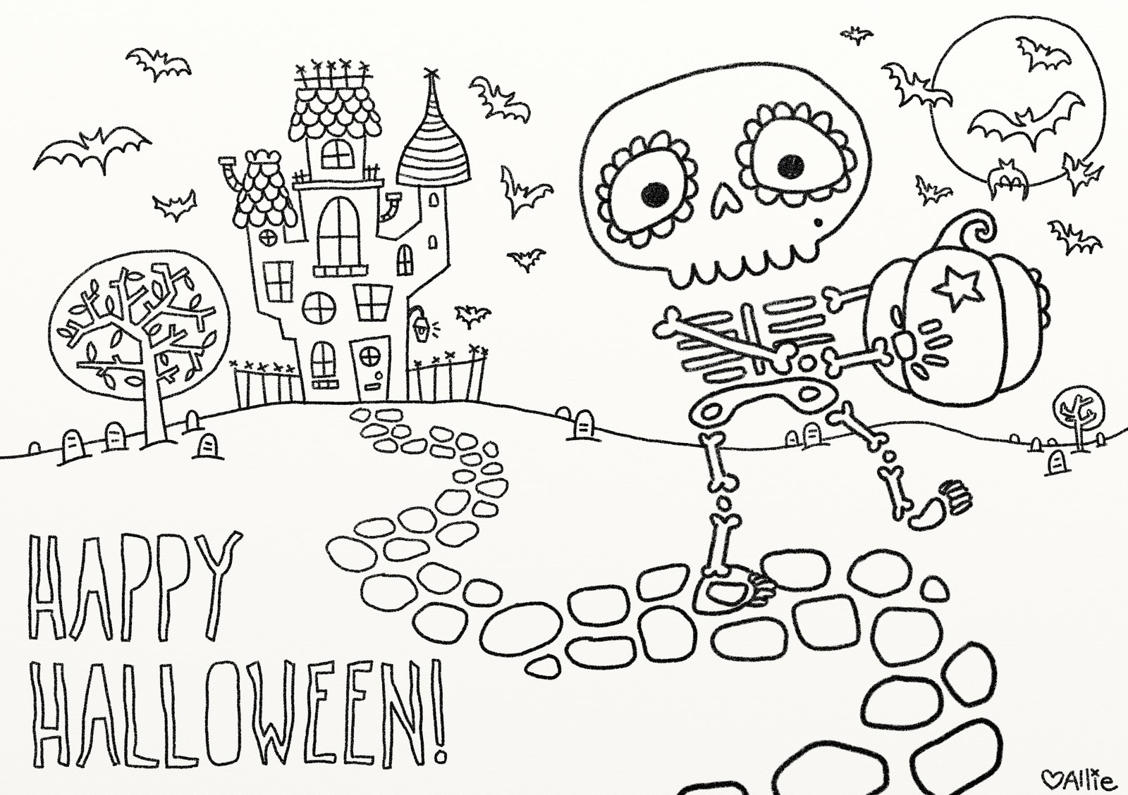 printable halloween coloring pages free