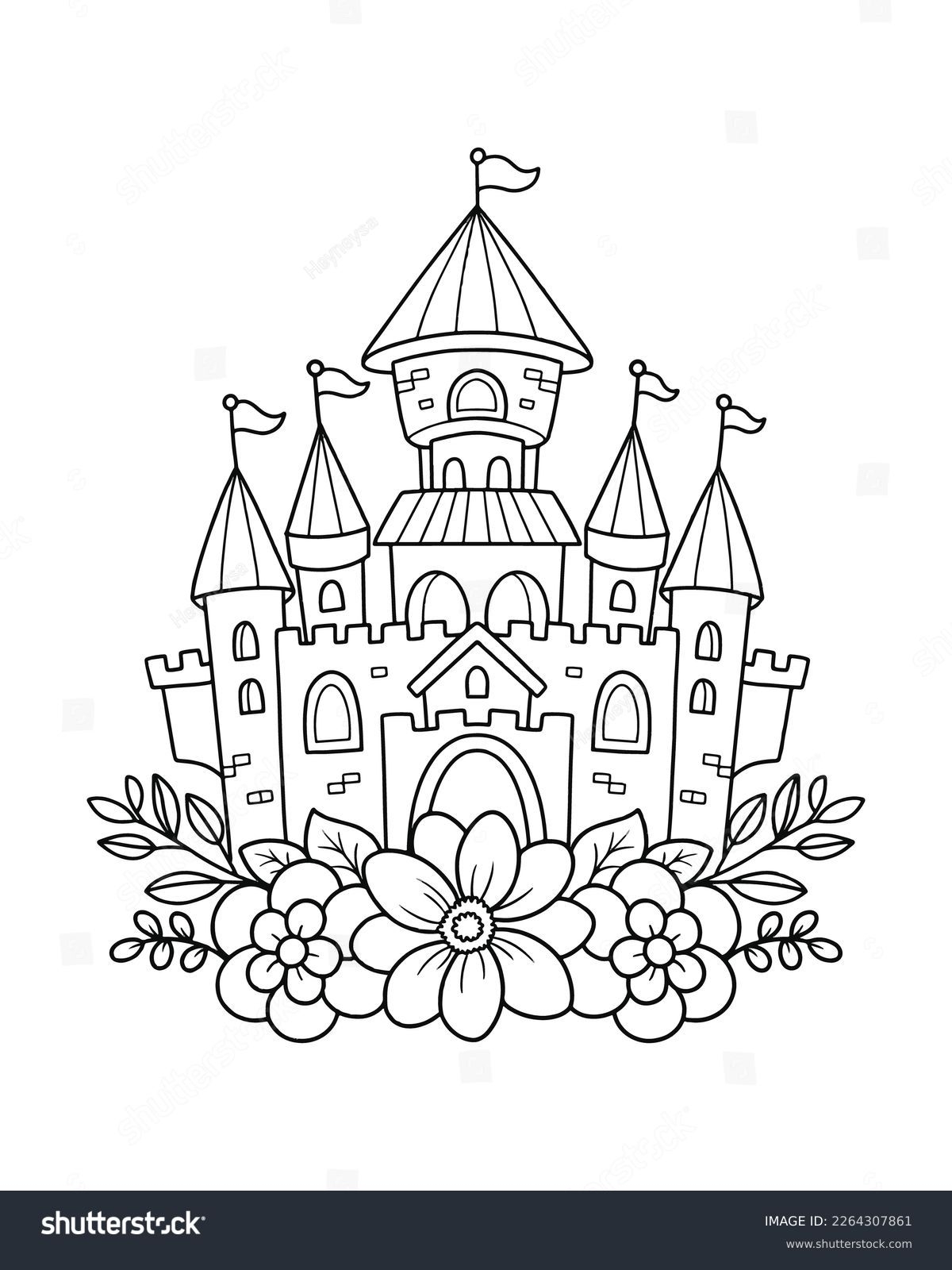 9 Thousand Castle Coloring Page Royalty Free Images Stock Photos 