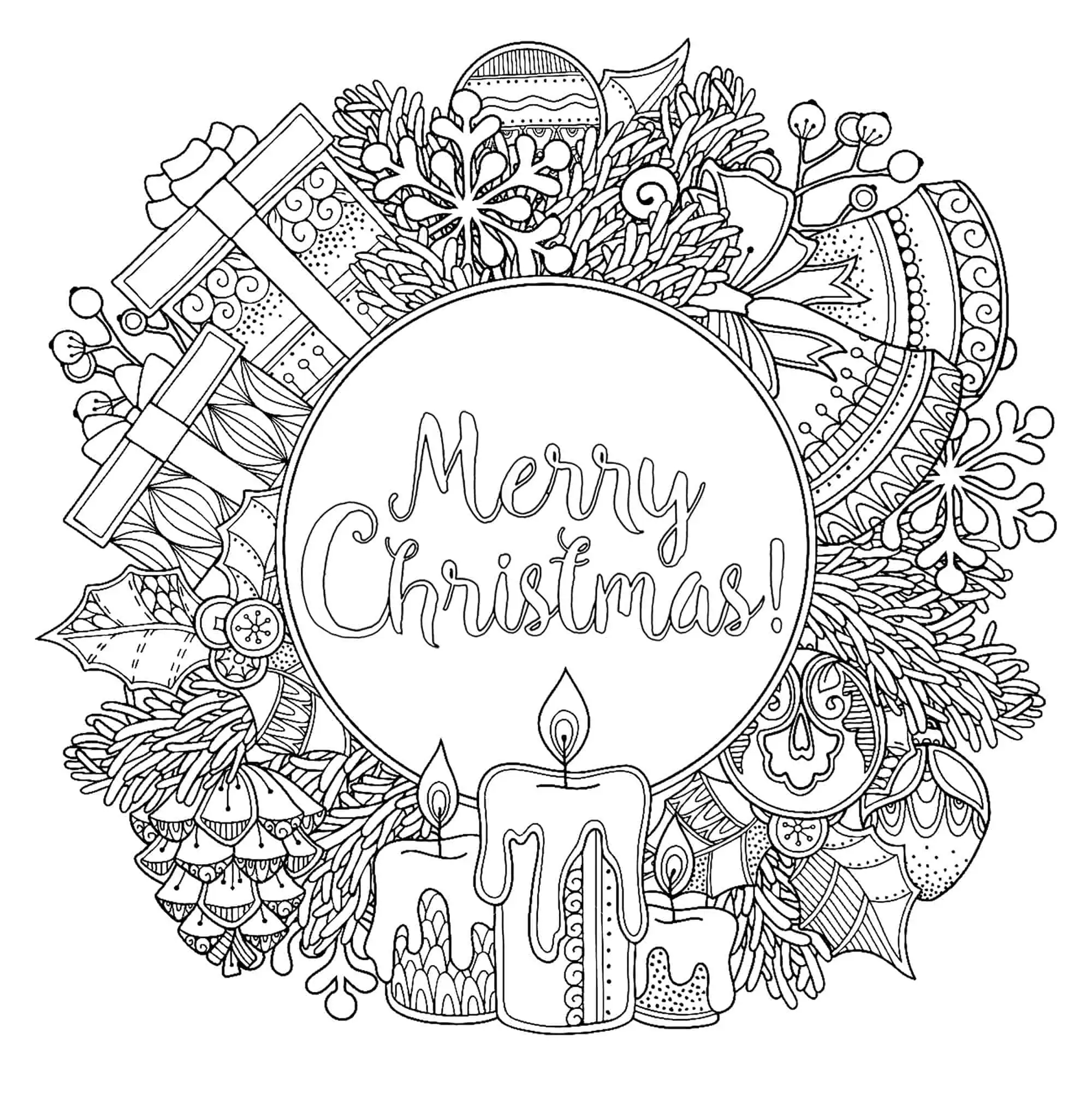 97 Free Adult Christmas Coloring Pages Printables Artsy Pretty 