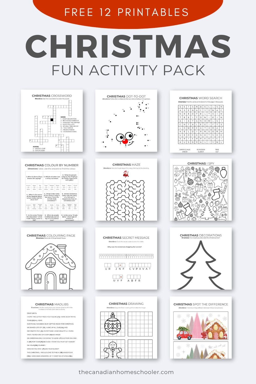 free christmas printables for kids