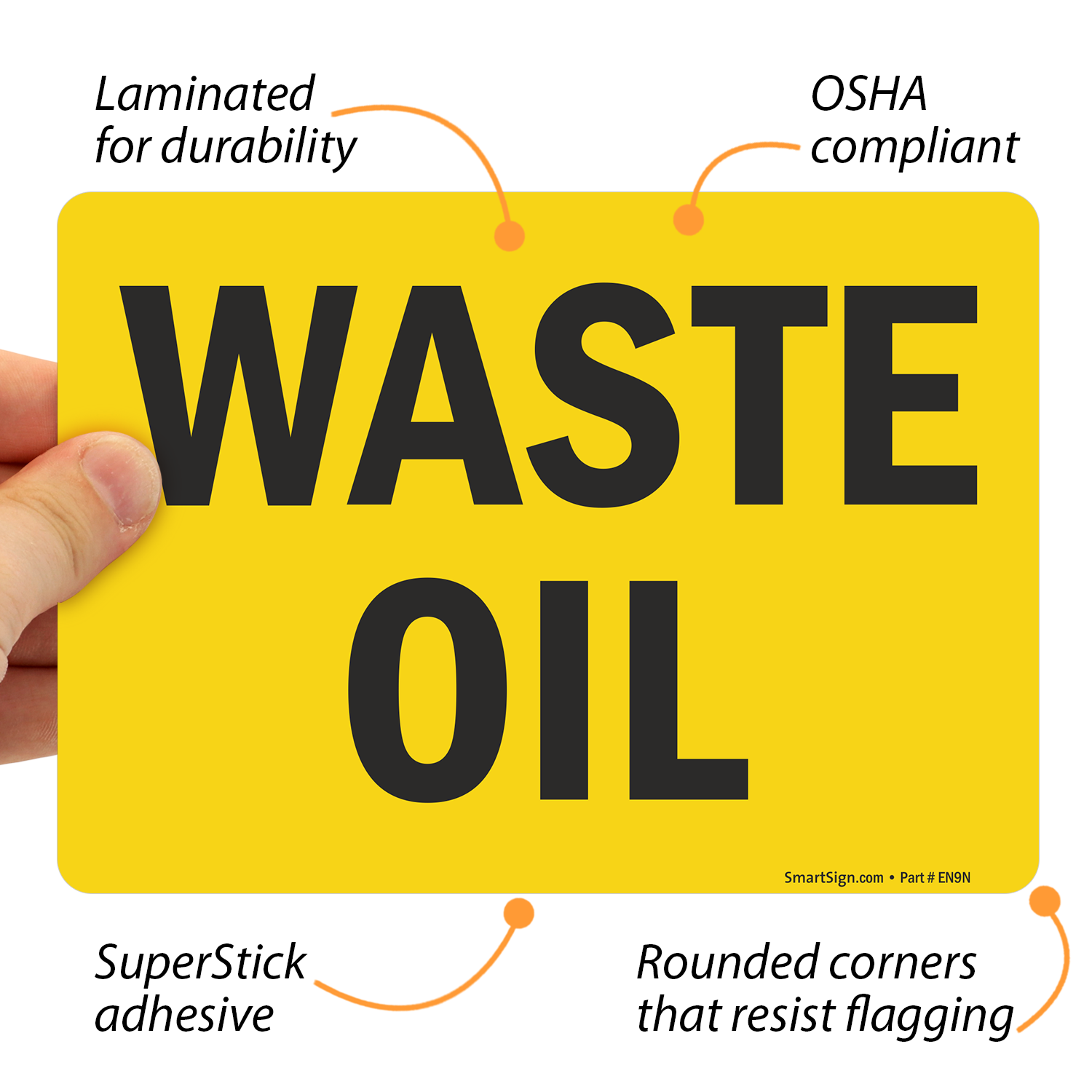 A Simple And Direct Waste Oil Sign Will Protect Employees From Chemical Hazards Chemical Hazard Signs Waste Oil Sign Saf Sku S 0541 S 0541