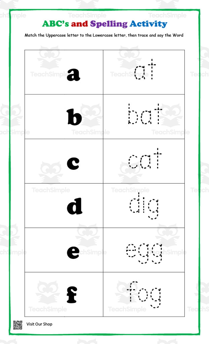 abc matching worksheets