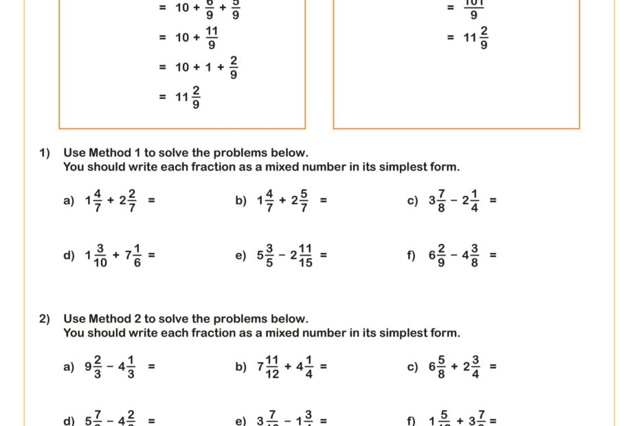 Add And Subtract Mixed Numbers Worksheet Fun And Engaging 5th