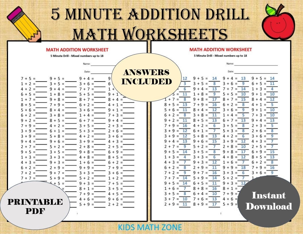 addition worksheets grade 5