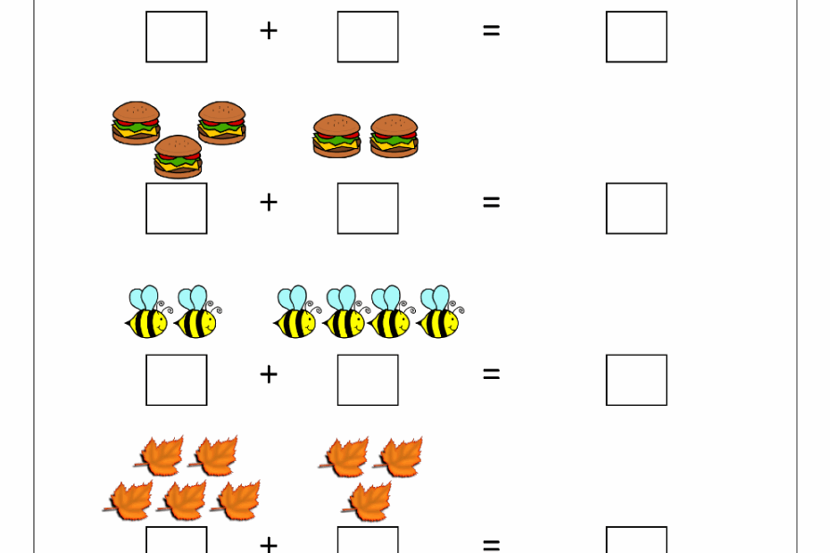 Addition Worksheets For Kindergarten Math Addition Worksheets