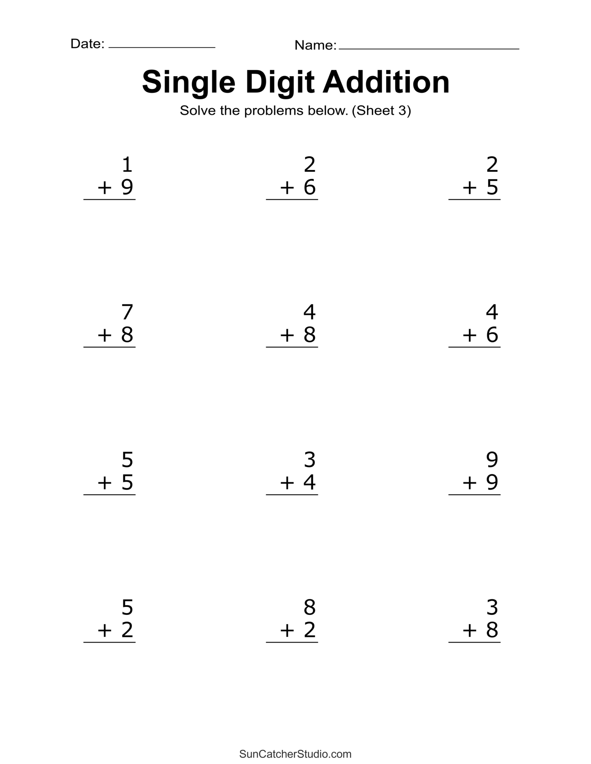 easy math worksheets for kindergarten