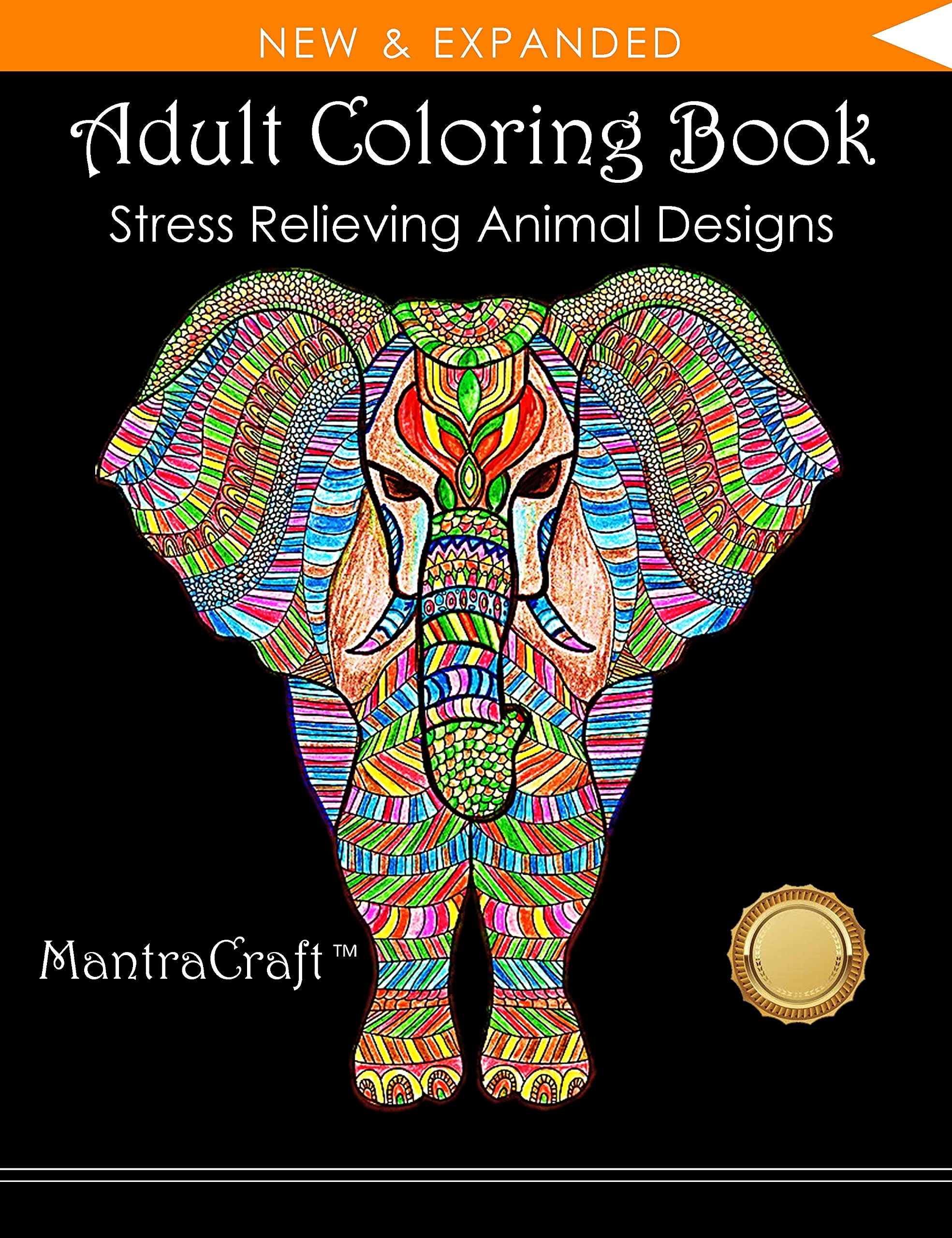 animals adult coloring book