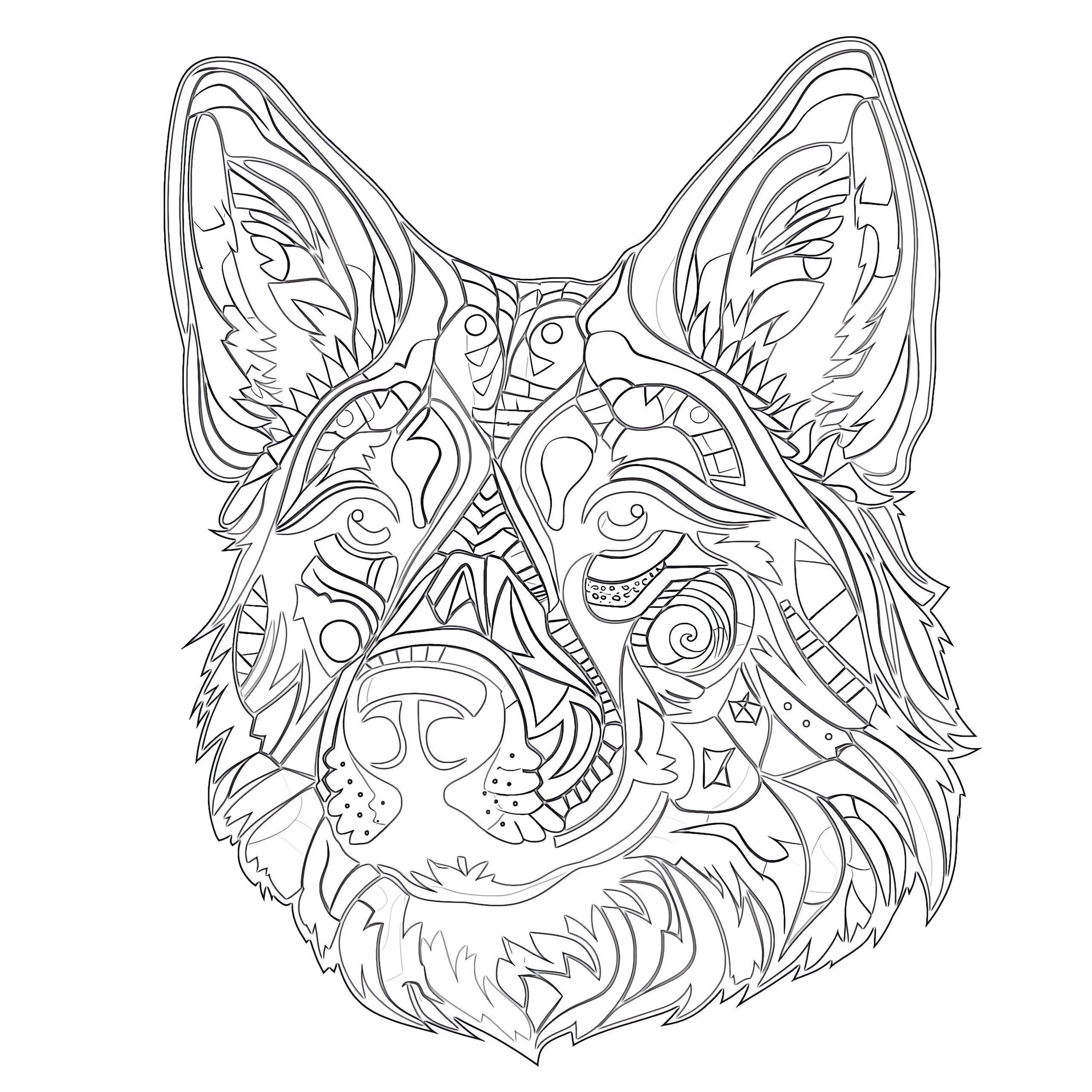 pictures of dogs to color for free