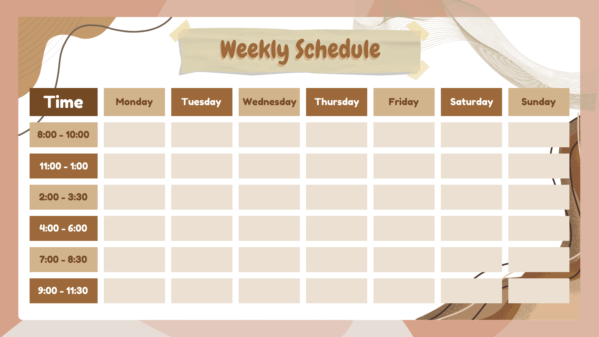 Aesthetic Weekly Class Schedule Template By Cedigitals Raket PH