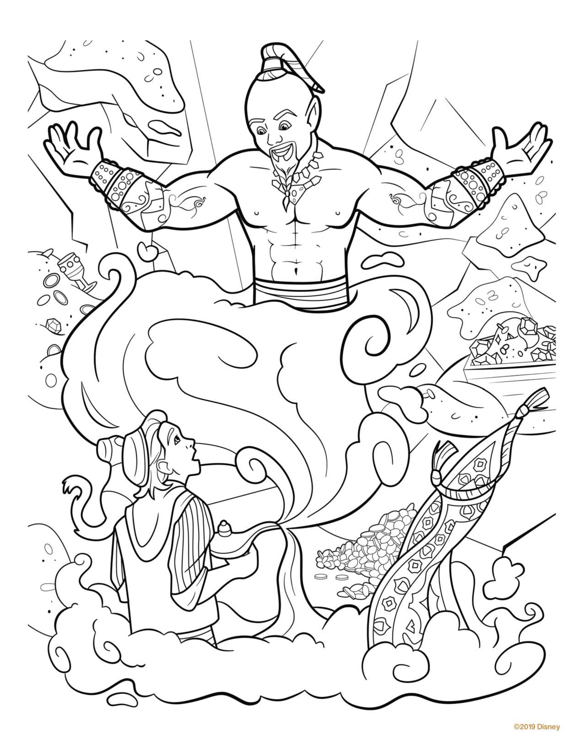 Aladdin Movie 2019 Big Coloring Pages YouLoveIt