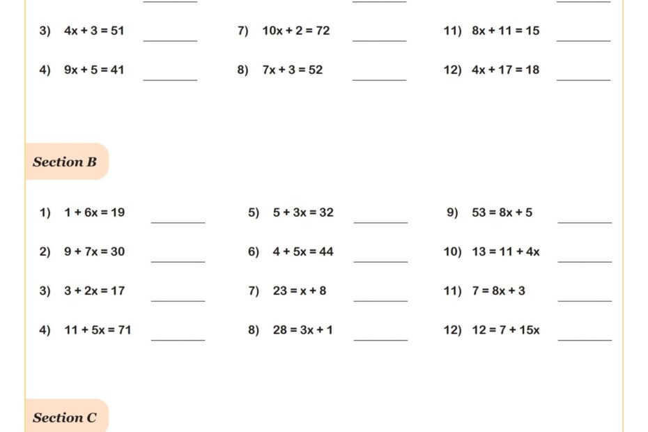 Algebra 1 Worksheets With Answers PDF Printable Algebra 1 Math
