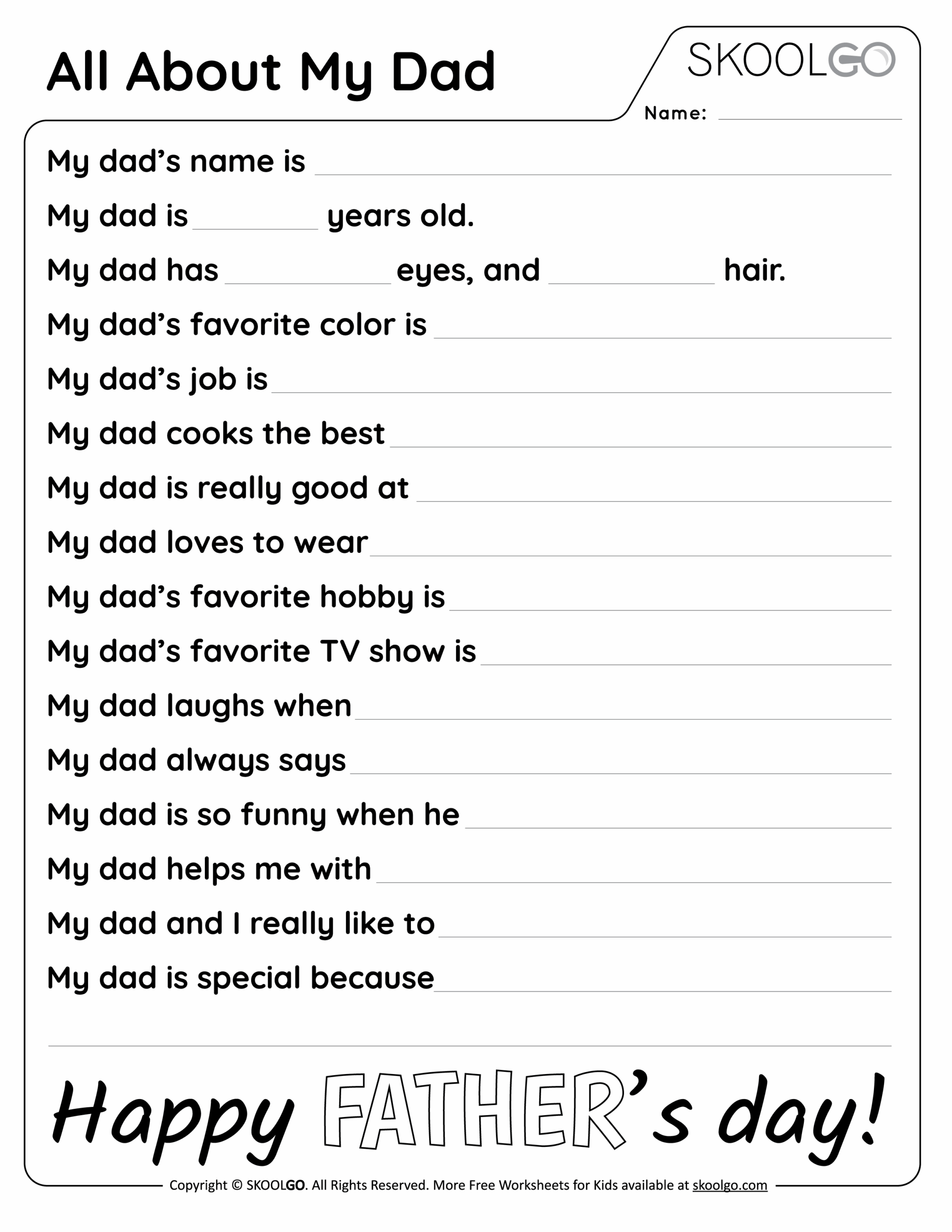 dads worksheets math