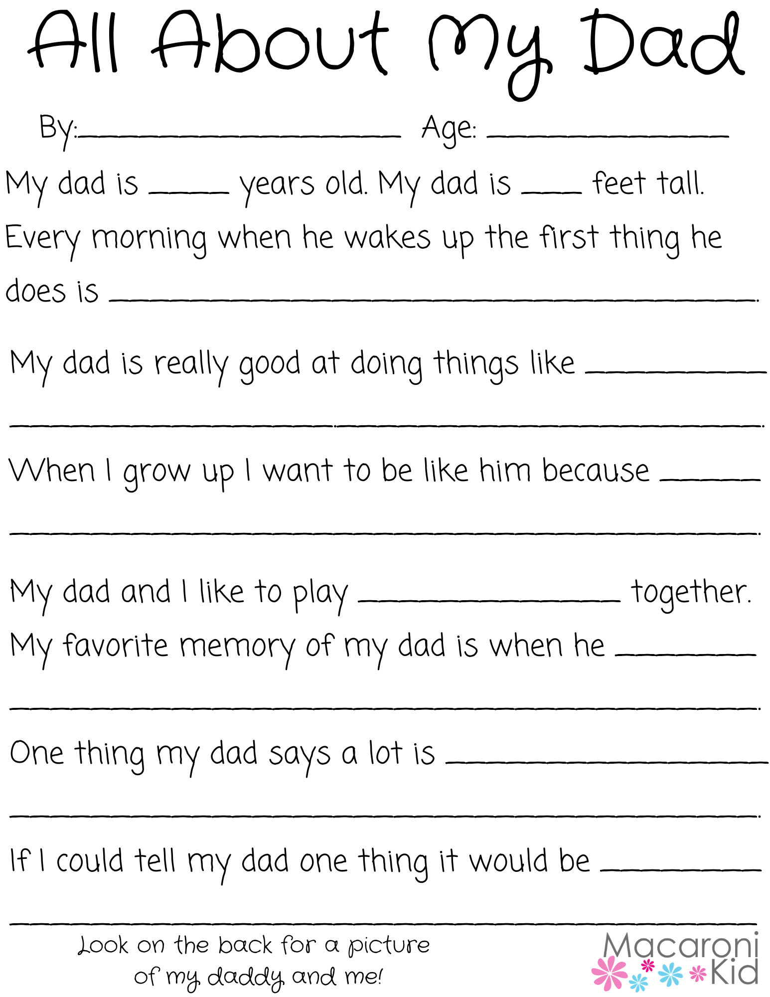fathers day printable