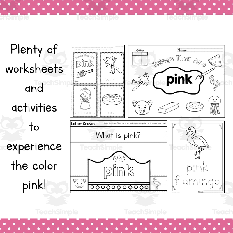All About Pink Preschool Color Of The Week Unit
