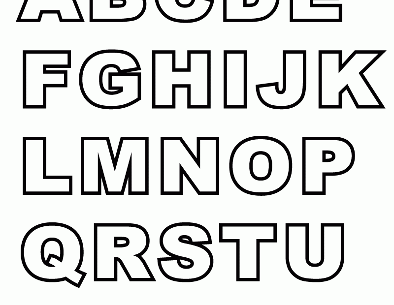 Alphabet Capital Letters Coloring Page A Free English Coloring