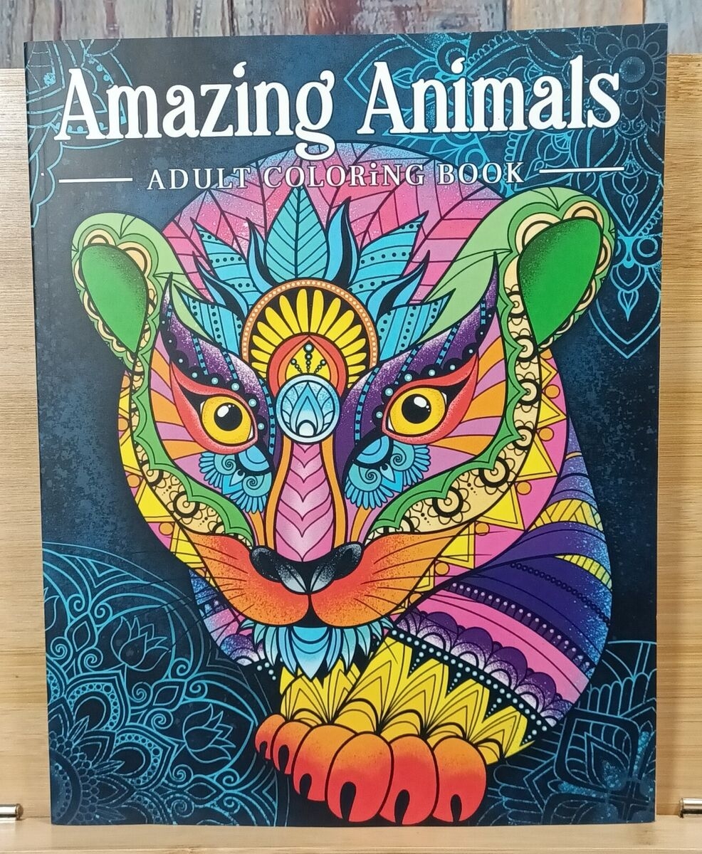 Amazing Animals Adult Coloring Book 2020 Paperback NEW