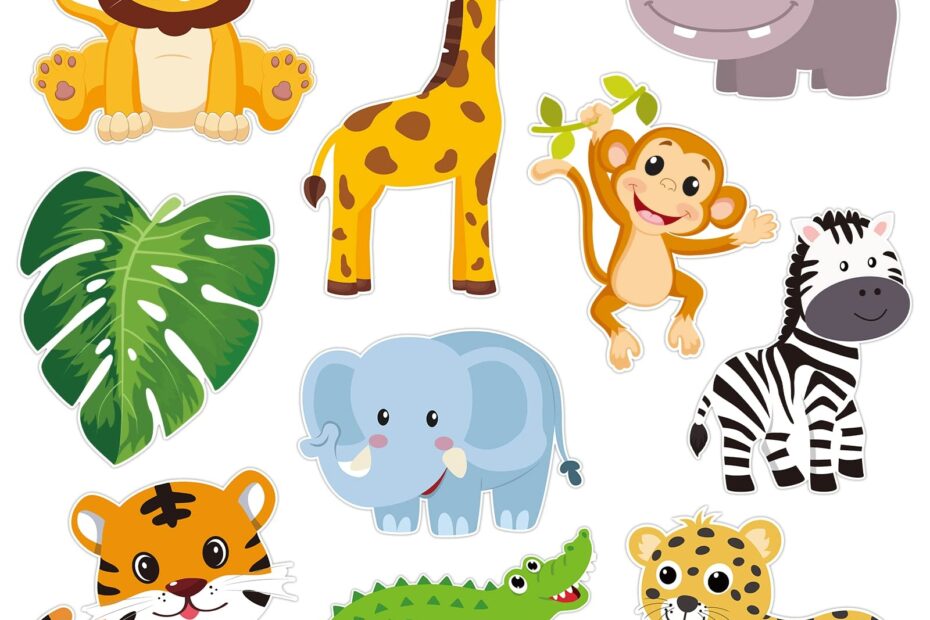 Amazon 30 Pieces Jungle Animal Cutouts Safari Jungle Cut Outs For Bulletin Board Classroom Baby Shower Animals Theme Birthday Party Decorations