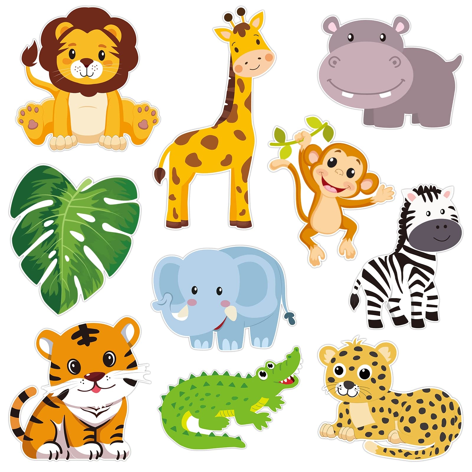 Amazon 30 Pieces Jungle Animal Cutouts Safari Jungle Cut Outs For Bulletin Board Classroom Baby Shower Animals Theme Birthday Party Decorations 