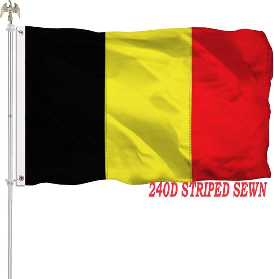 Amazon Belgian Flag 3x5 Belgium National Flag Banner Outdoor Heavy Duty 240D Nylon Striped Sewn Belgian National Flags 3 X 5 Ft Vivid Color With 2 Brass Grommets For Indoor Wall