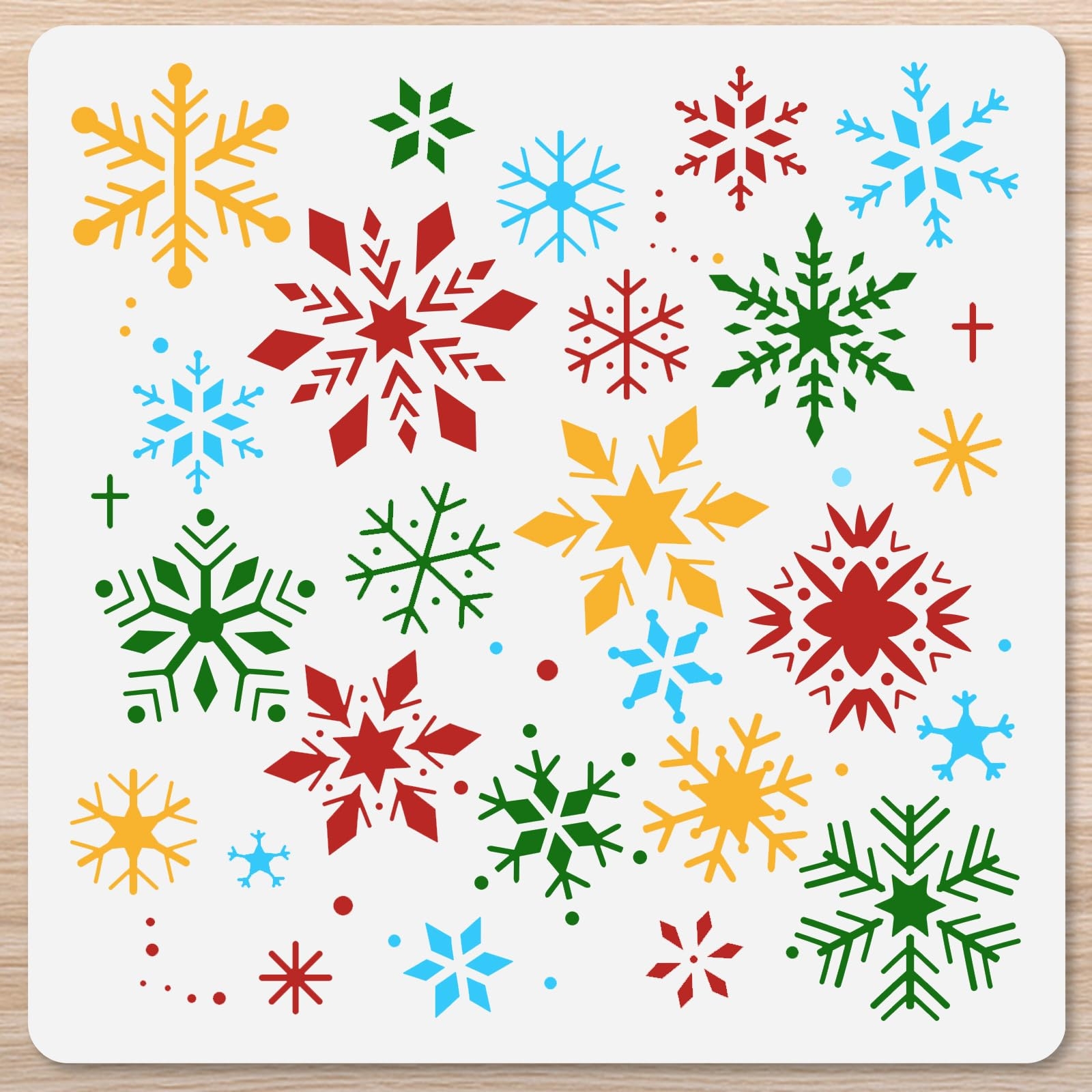 Amazon BEUNITONE Christmas Snowflake Stencil For Painting 