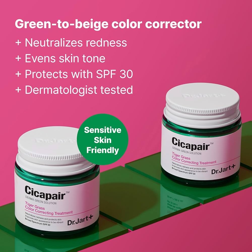 Amazon Dr Jart Cicapair Tiger Grass Color Correcting Treatment SPF 30 With Centella Asiatica Cc Cream Korean Skin Care Travel Size 0 5 Fl 