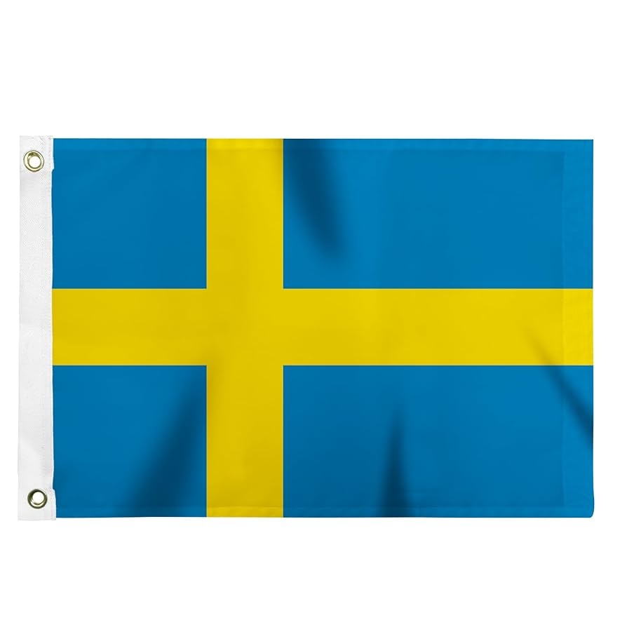 Amazon Flagolden Sweden Flag 12x18 Inches For Boat Vivid Color Small Swedish Flags With 2 Brass Grommets Nautical Outdoor Patio Lawn U0026 Garden