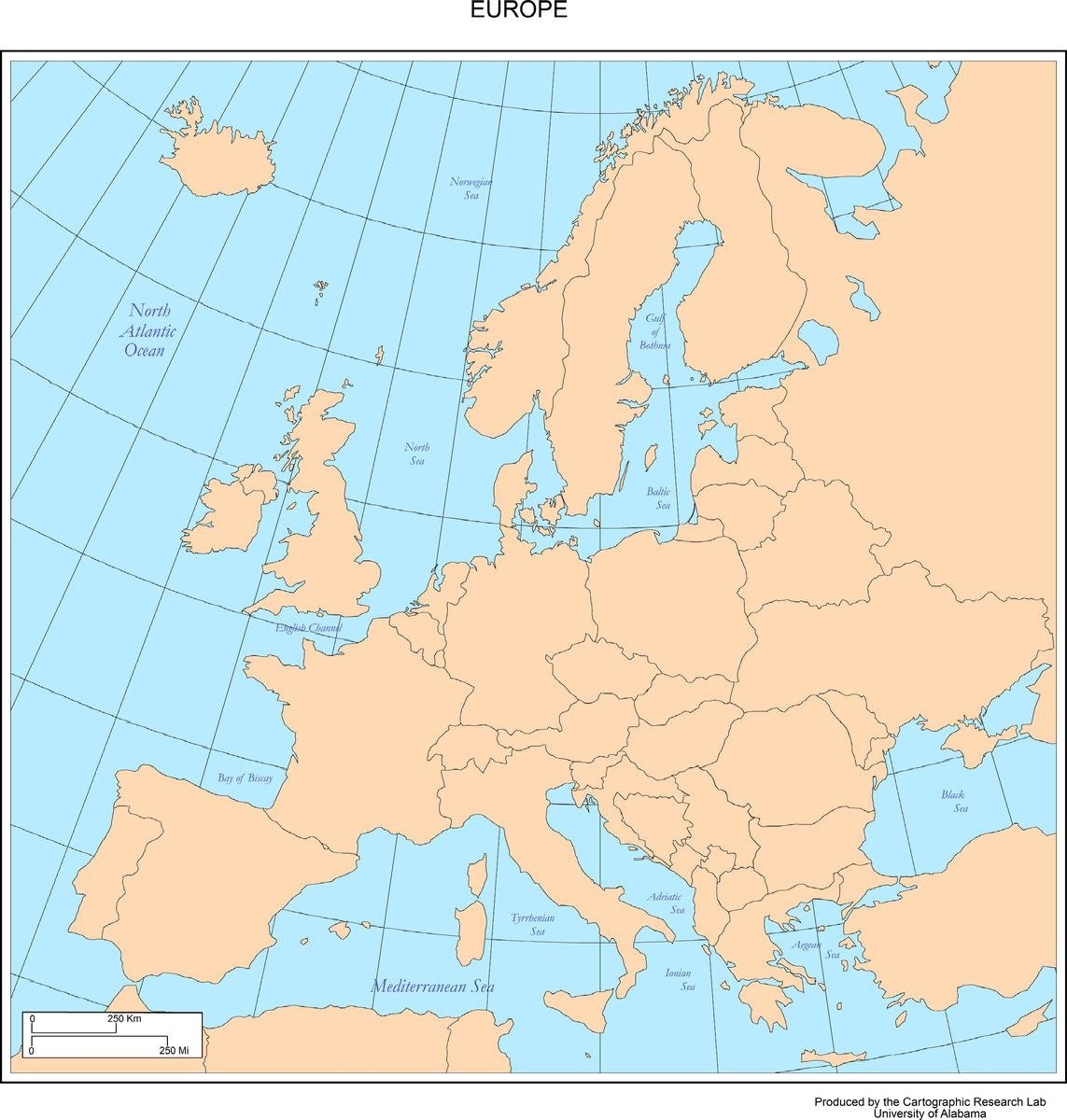 Amazon Gifts Delight Laminated 24x25 Poster Physical Map Europe Map With Cities Blank Outline Map Of Europe Office Products