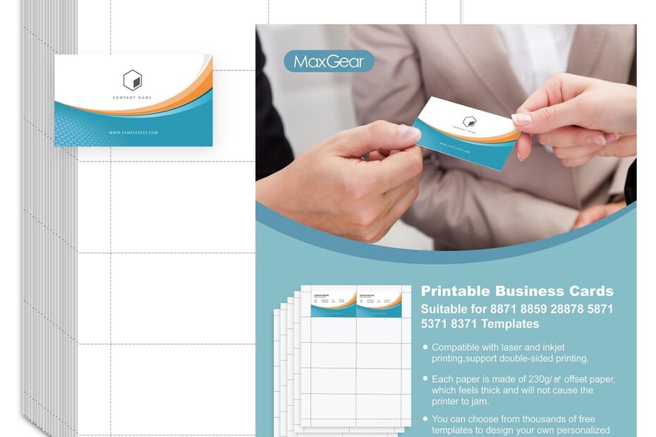 Amazon MaxGear Blank Business Cards 200 Printable Business