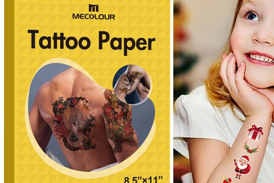 Amazon Printable Temporary Tattoo Paper For Laser Inkjet Printer 8 5
