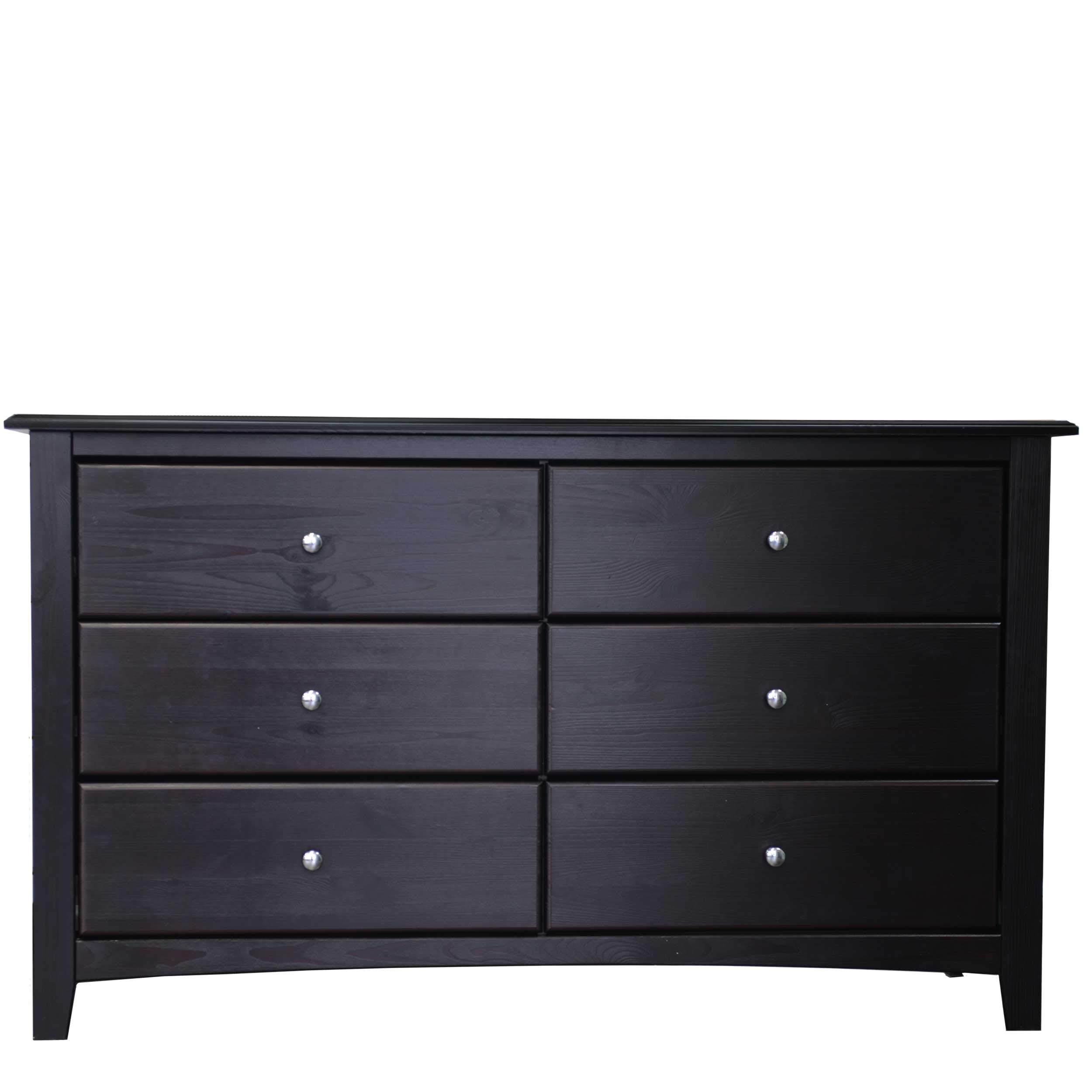 Amazon SCANICA Solid Wood Dresser With 6 Drawers Espresso Home U0026 Kitchen