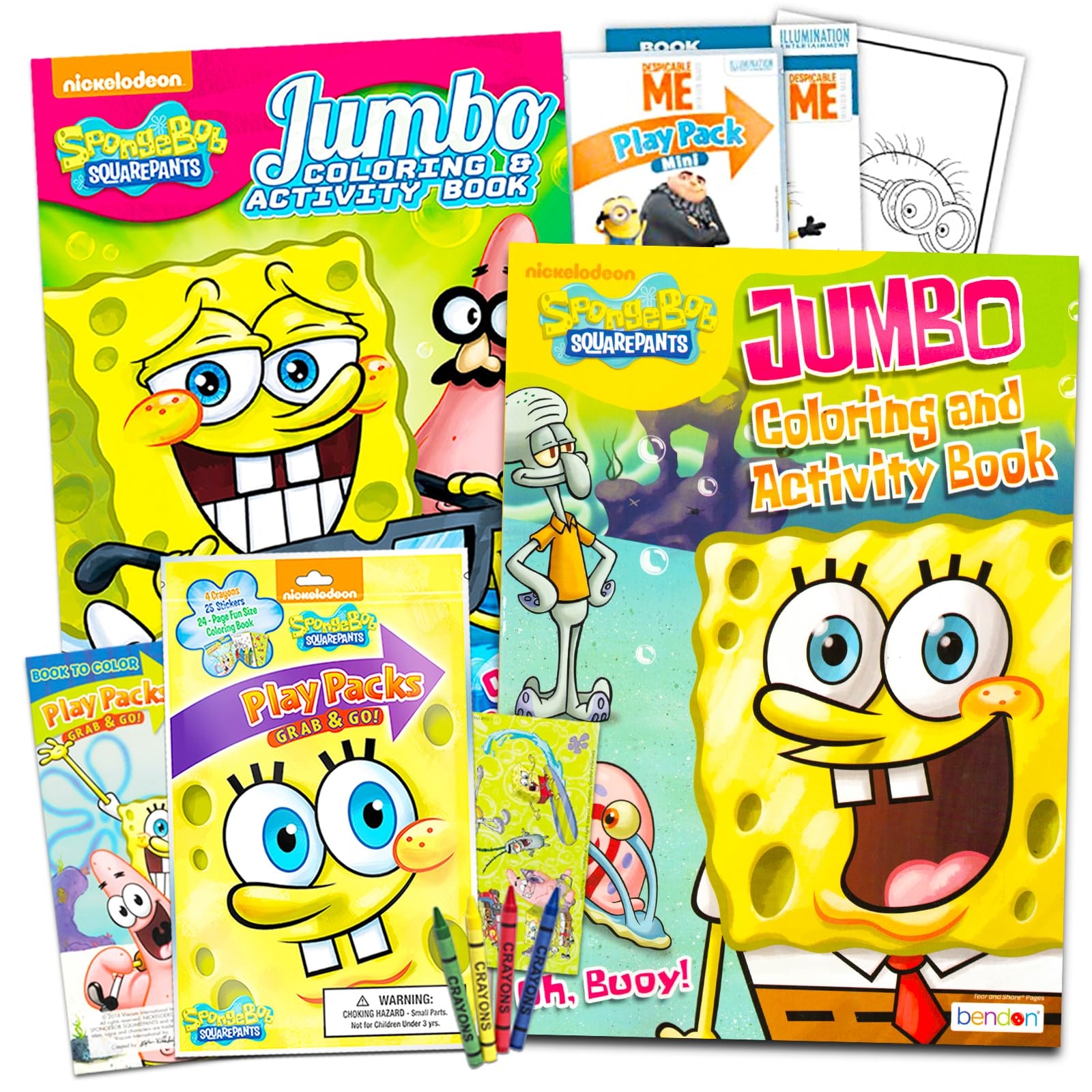 Amazon SpongeBob SquarePants Coloring And Activity Book Set With Stickers 3 Books And Play Pack Toys U0026 Games