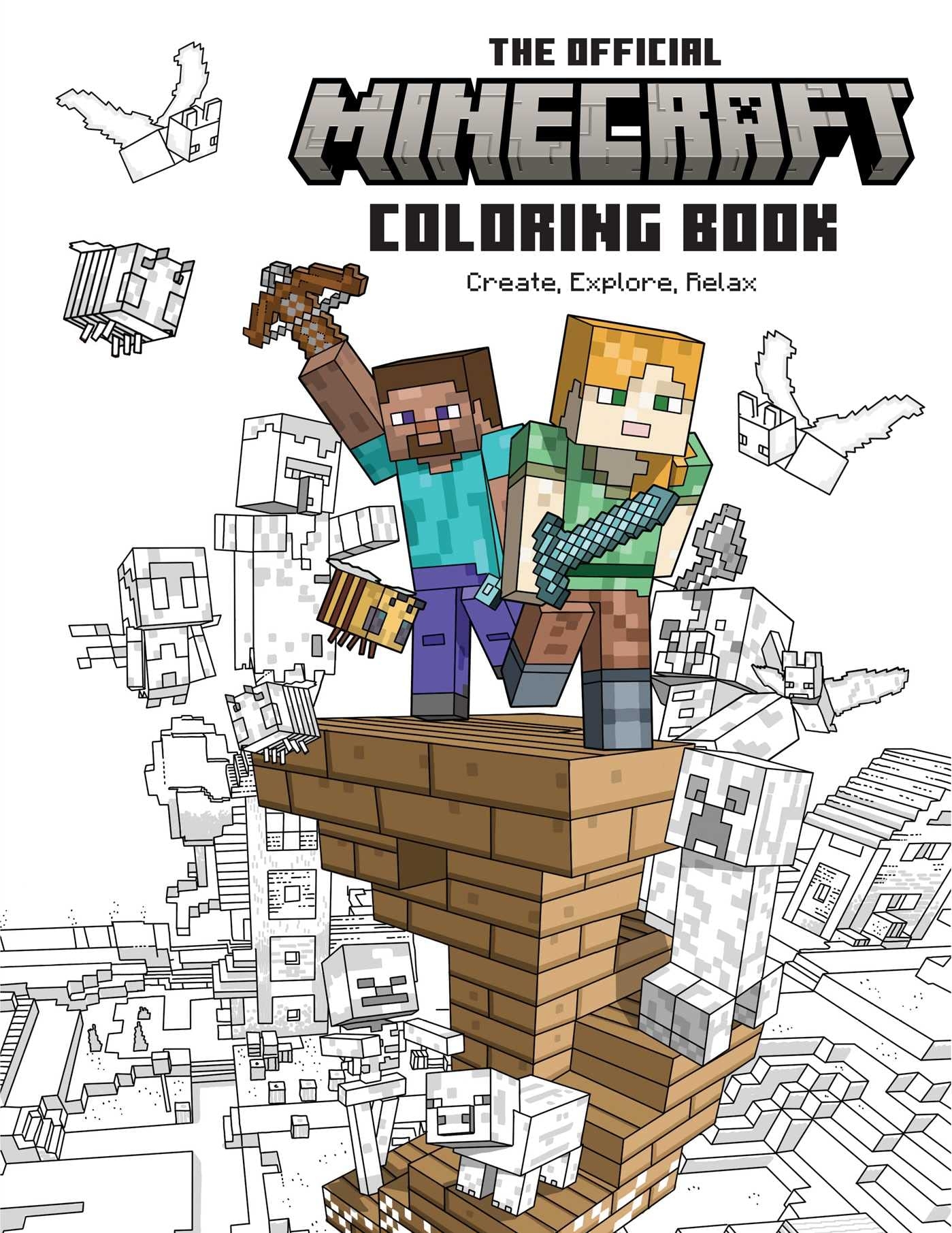 Amazon The Official Minecraft Coloring Book Create Explore 
