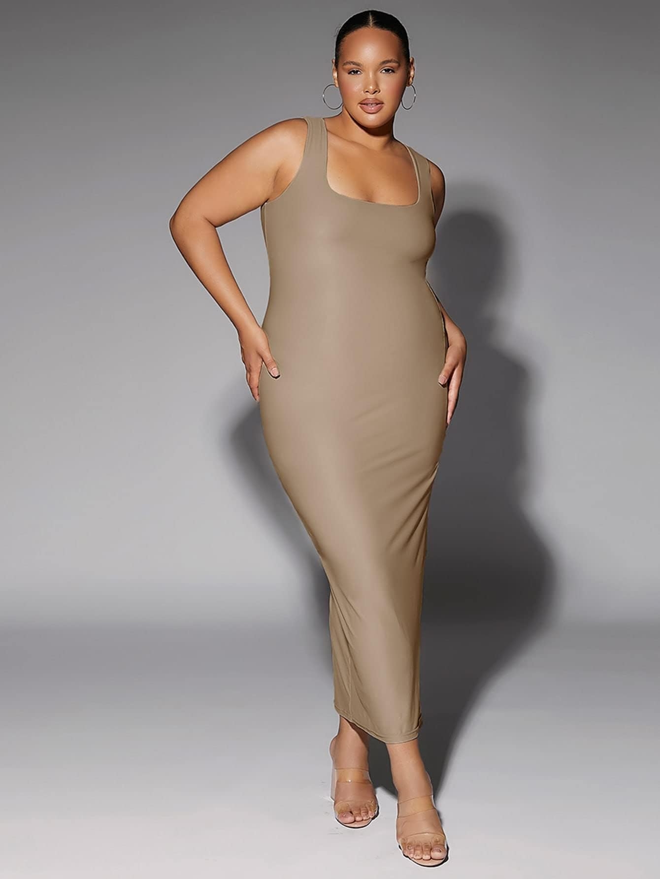 Amazon Women s Dresses Solid Scoop Neck Tank Dress Dress For 