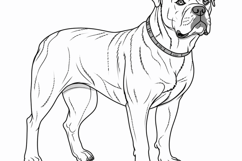 American Bulldog Coloring Pages Free U0026 Printable