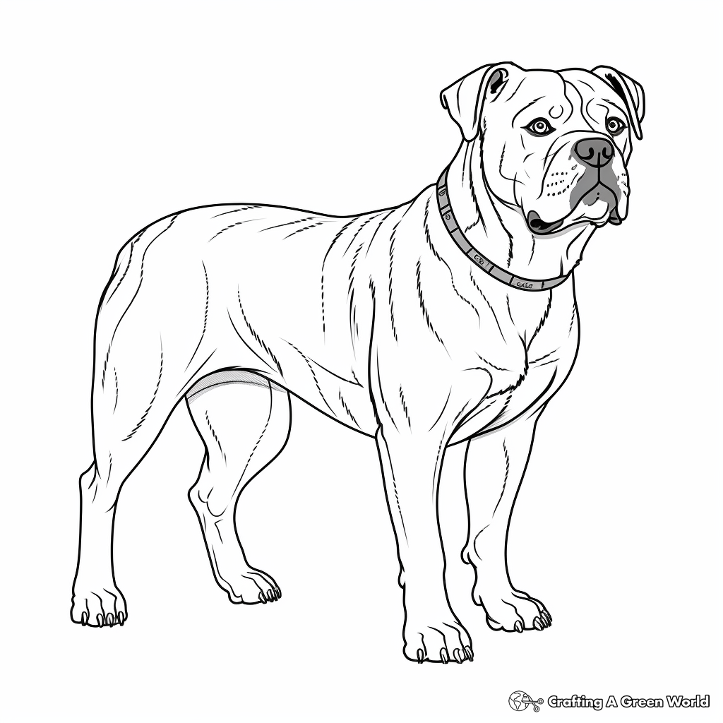 American Bulldog Coloring Pages Free U0026 Printable 
