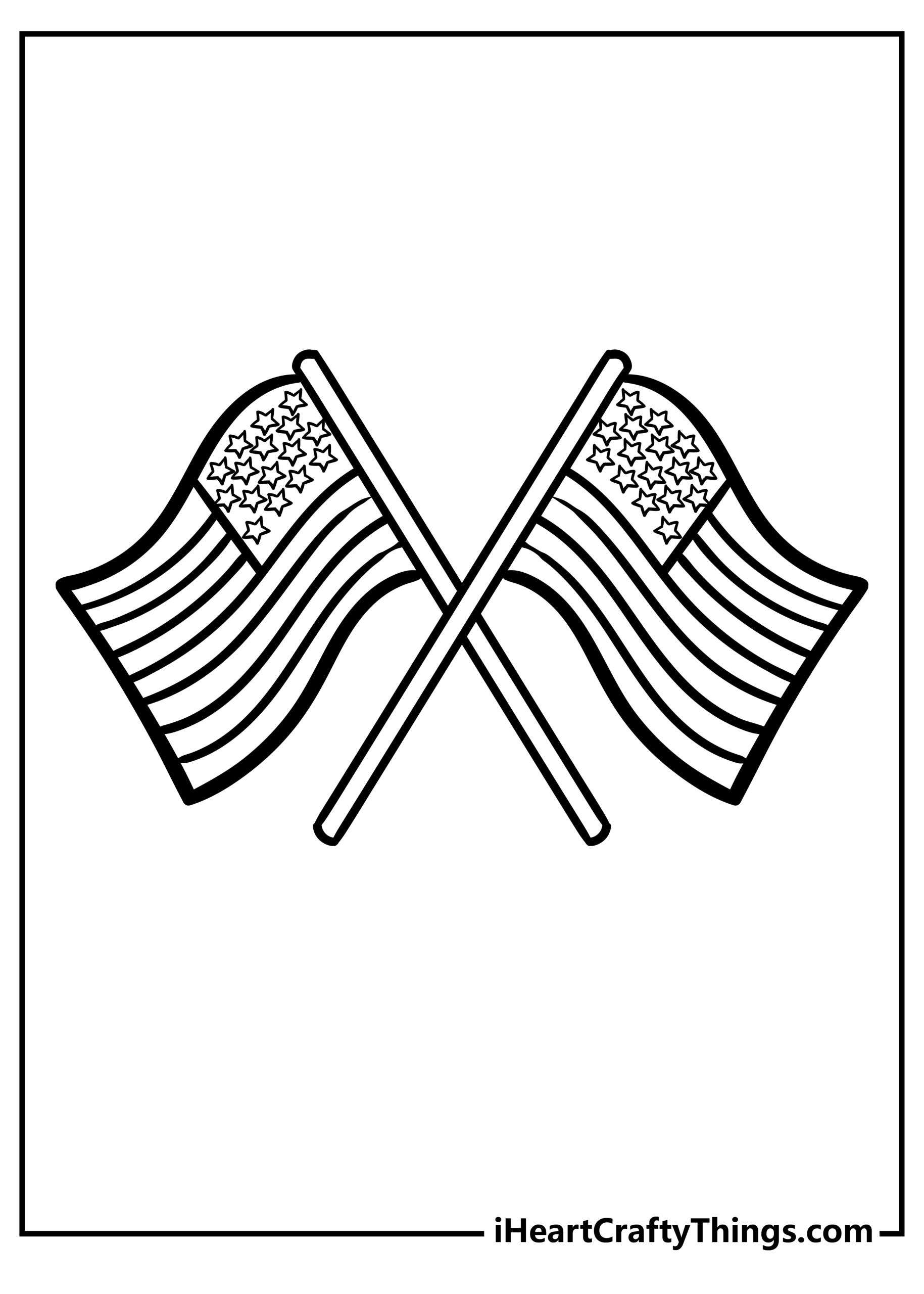 coloring page us flag