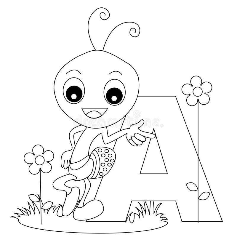 alphabet letters with pictures to color