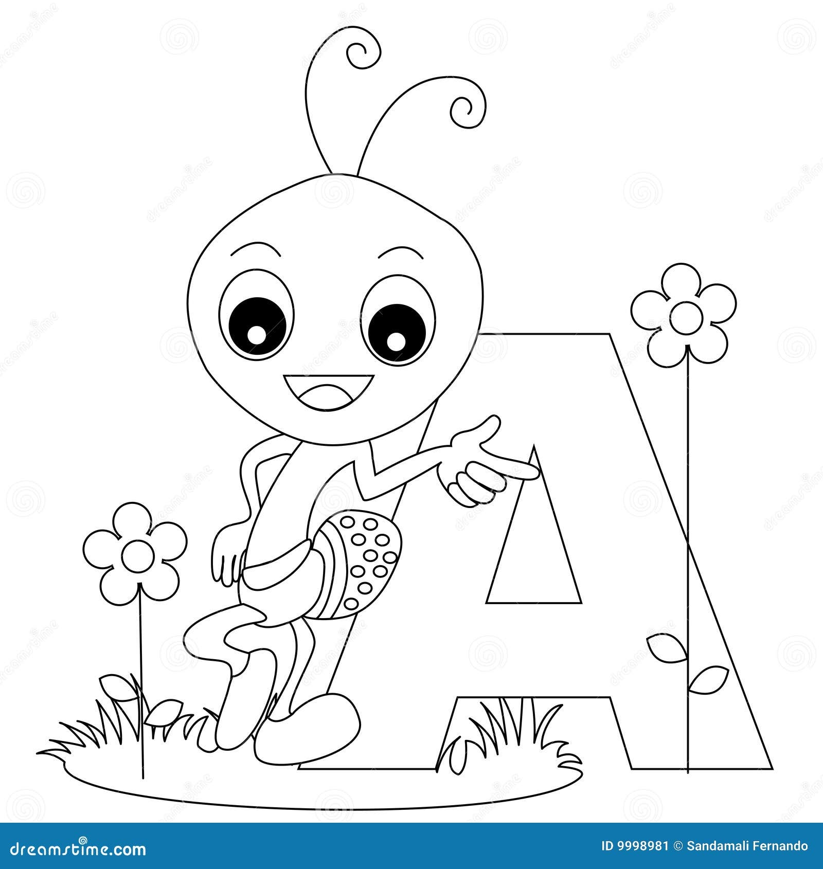 Animal Alphabet Coloring Page Stock Illustrations 3 868 Animal 