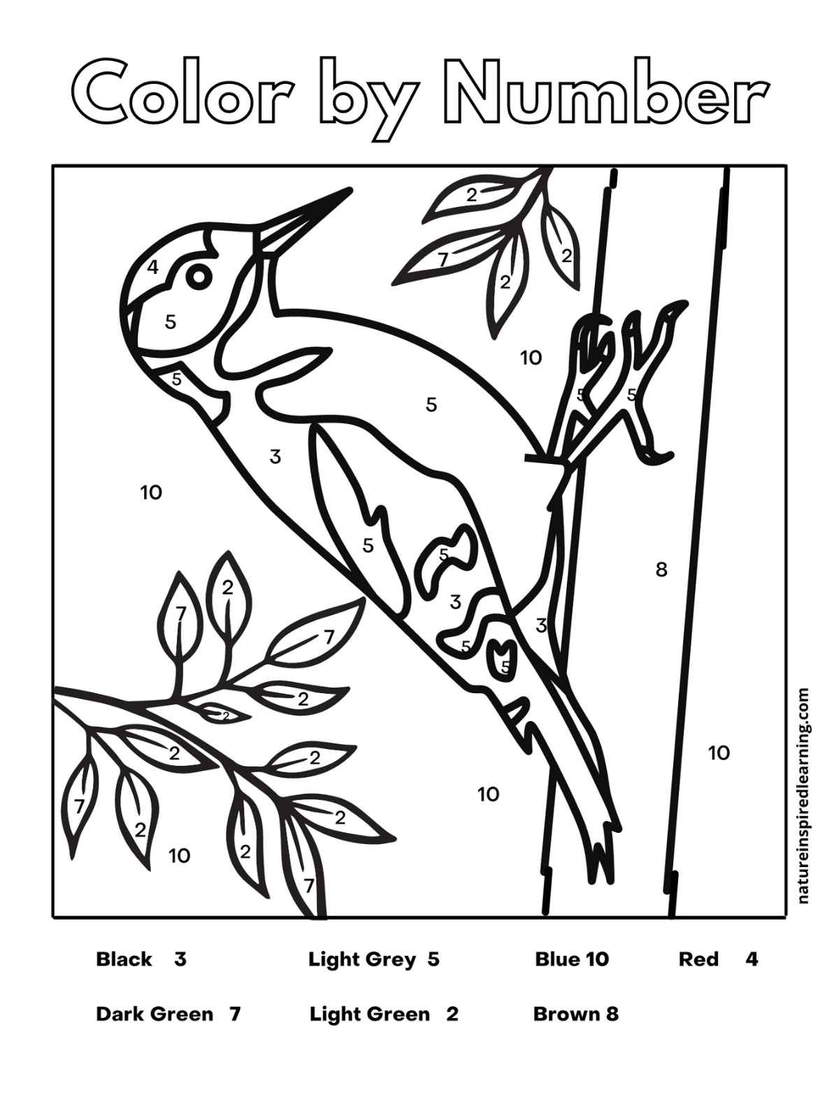 colour by number printable