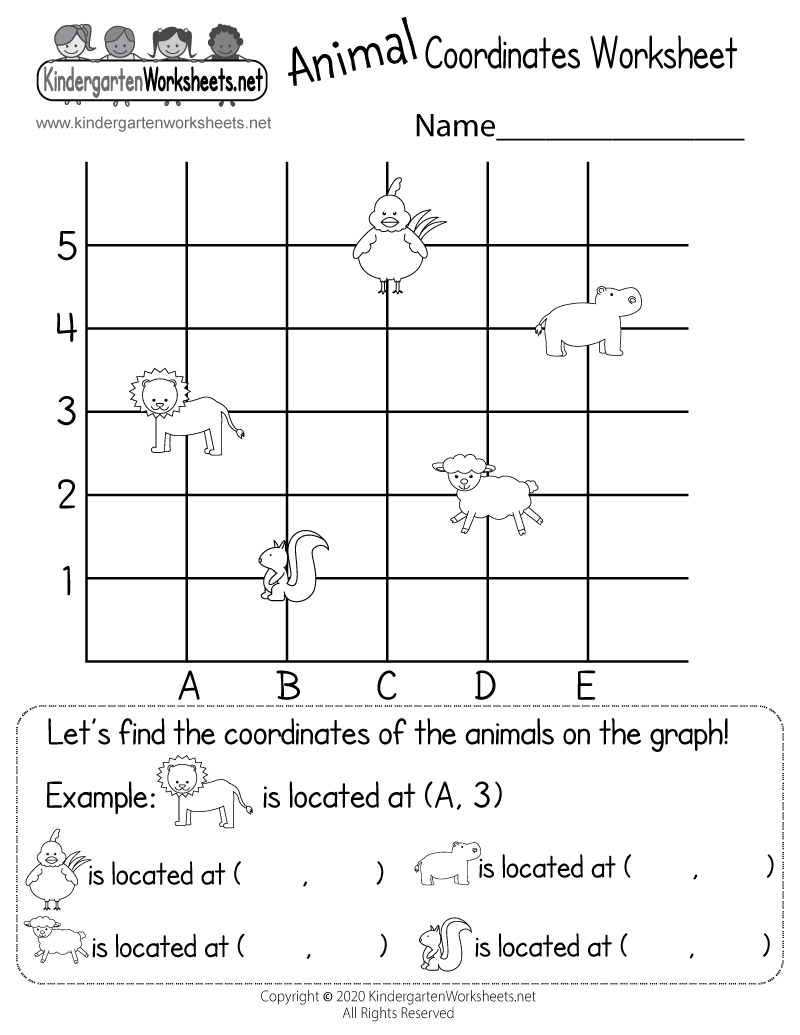 Animal Coordinates Worksheet Free Printable Digital U0026 PDF