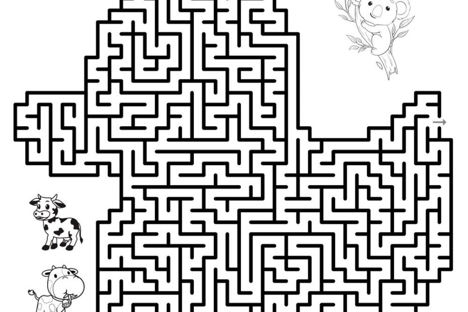 Animal themed Mazes Beeloo Printable Crafts And Activities For Kids