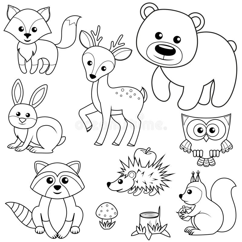 Animals Coloring Forest Stock Illustrations 5 260 Animals Coloring Forest Stock Illustrations Vectors U0026 Clipart Dreamstime