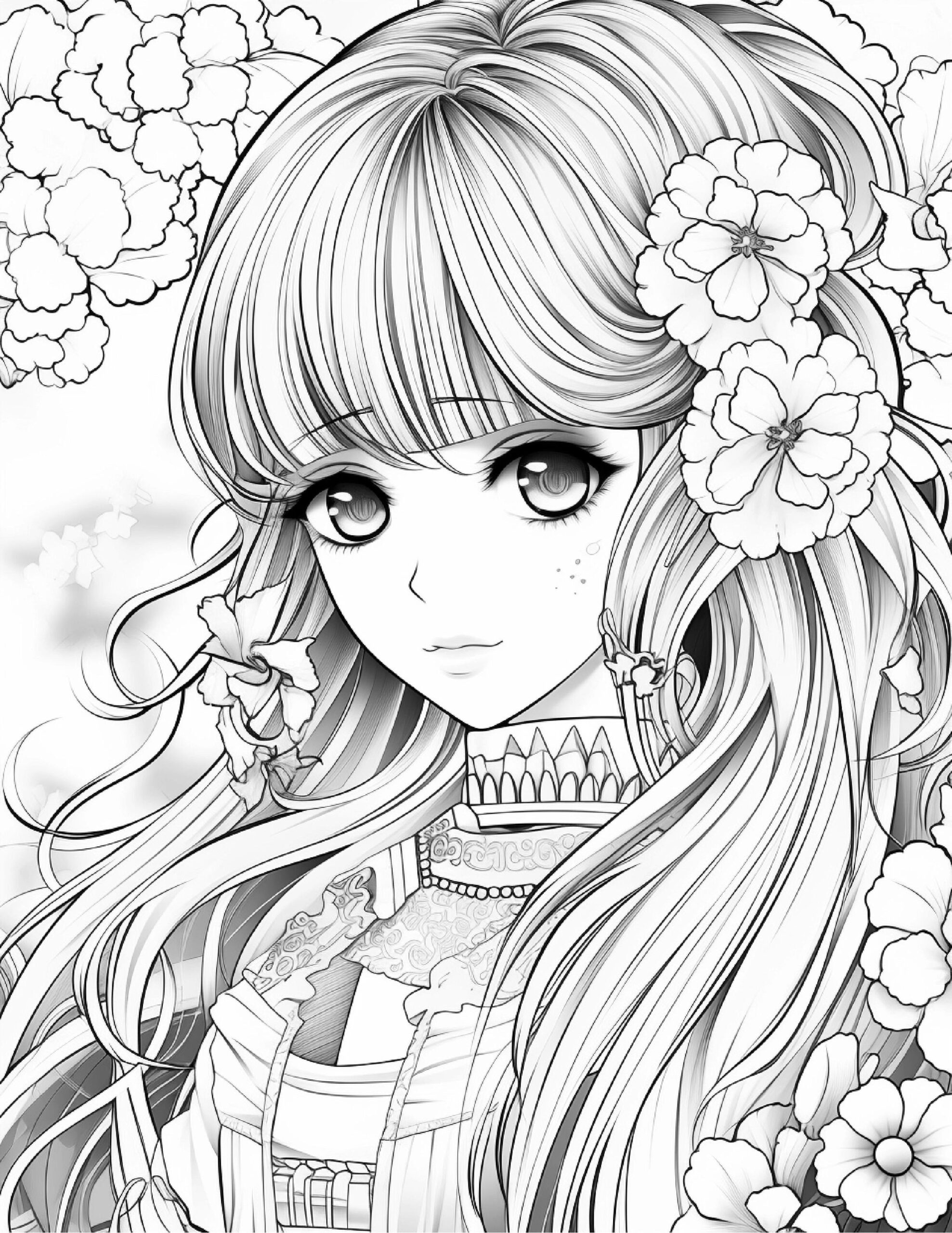 Anime Coloring Pages 200 Pages Printable Instant Download PDF Best Selling Item Etsy Coloring Book Trending On Etsy Etsy Australia
