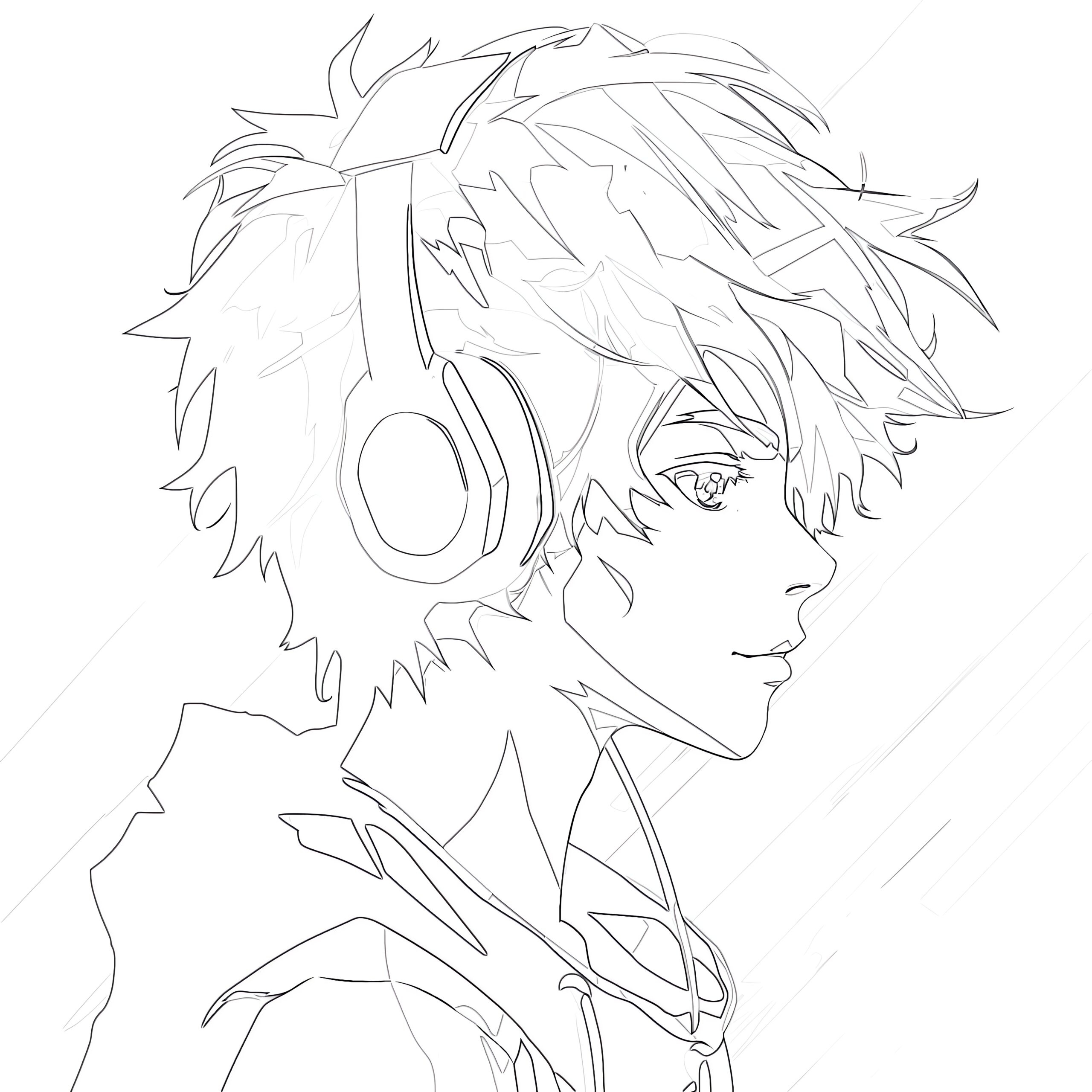 coloring page anime