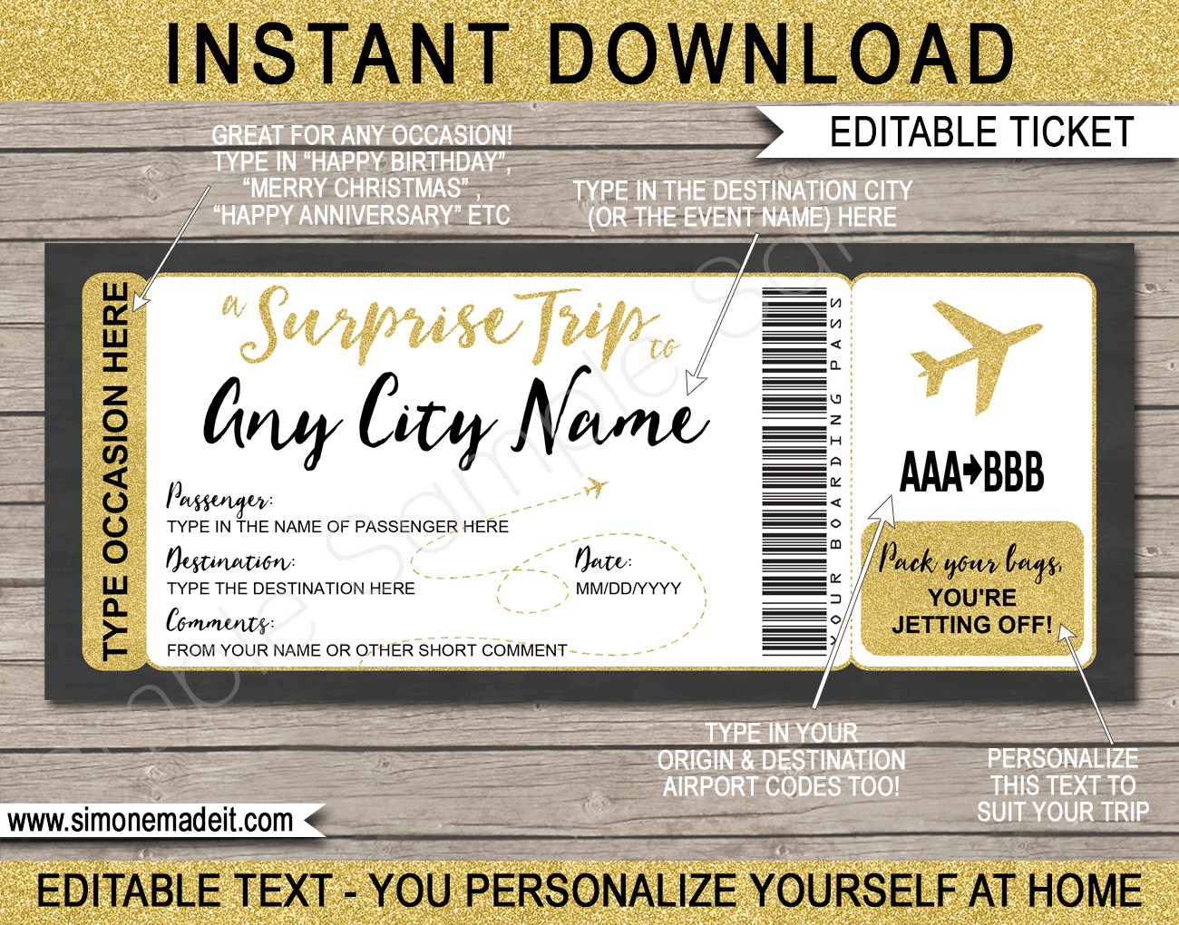 free printable ticket template